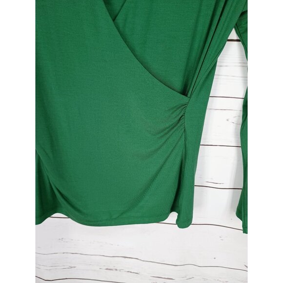 Chico's Green Wrap Blouse - Picture 4 of 7